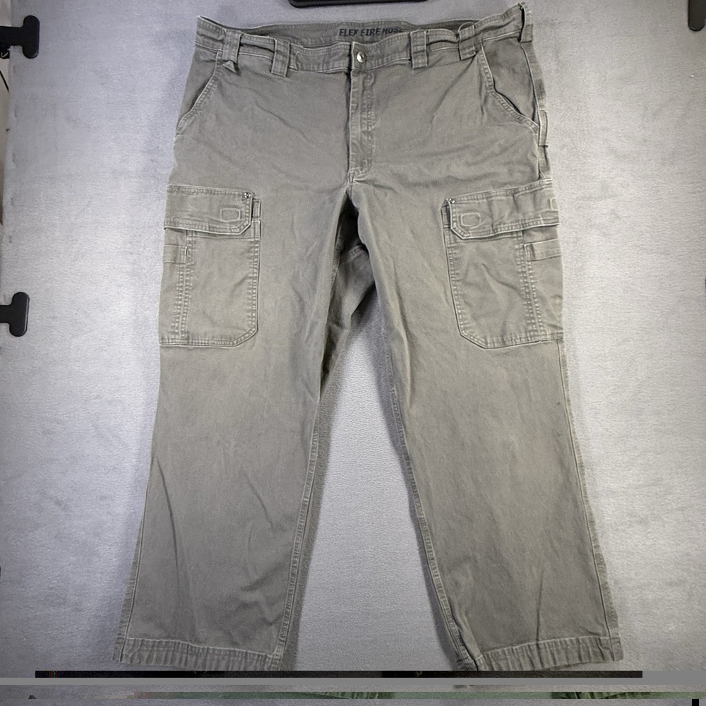 Duluth Trading Co Pants Mens 48x32 Gray Relaxed Fit Flex Firehose Cargo Workwear